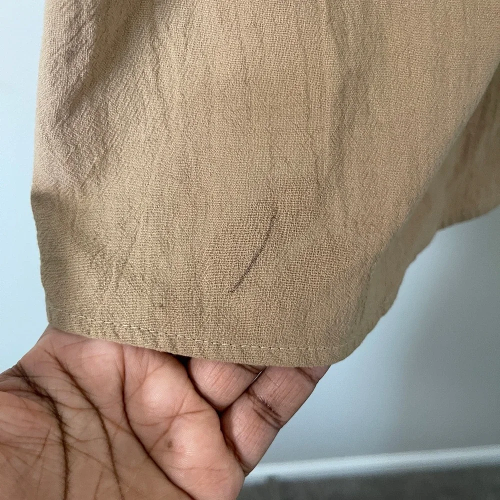 loverichie Womens Dress Size Large Tan Boho Peasant Mini - Picture 14 of 14